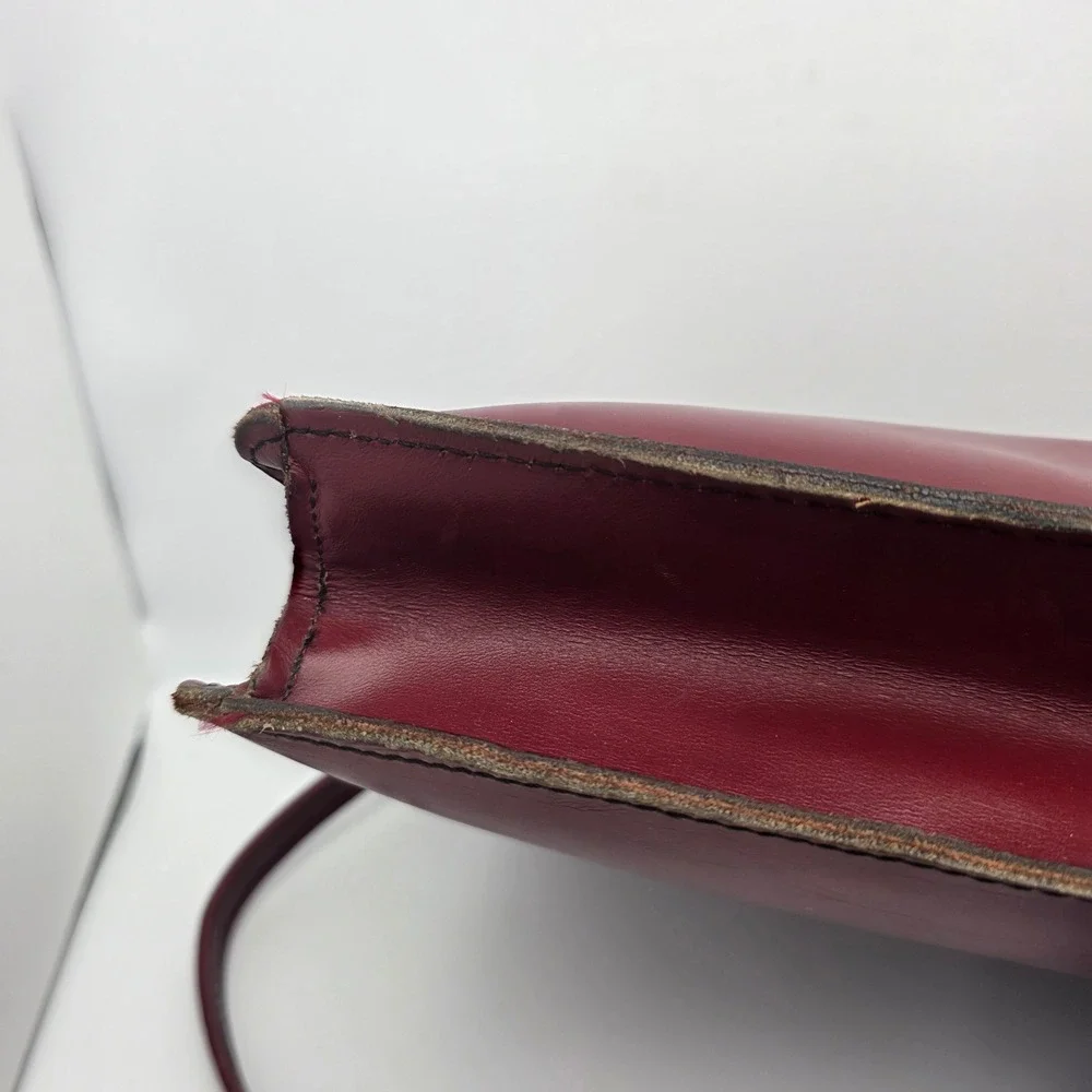 Maximillian Top Grain Cowhide Leather‎ Laptop Bag Briefcase Burgundy Vintage